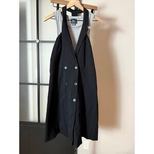 Anthropologie Maeve Double Button Blazer Layered Tank Dress Size 14